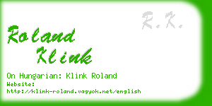 roland klink business card
